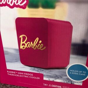 Barbie Pink and Gold mini fridge